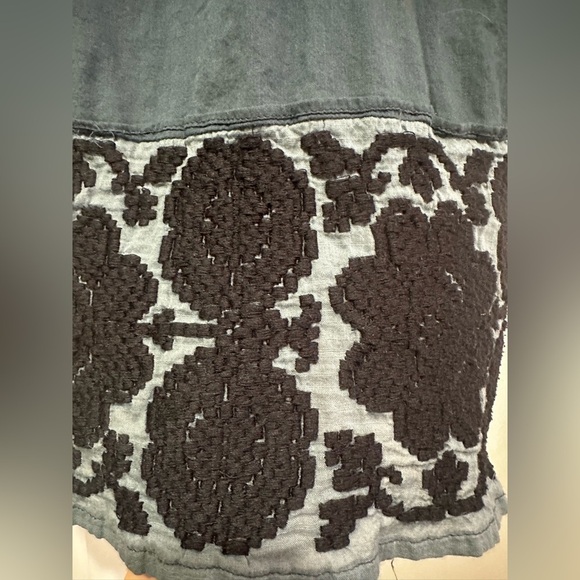 Free People Free Teal Beaded Flower Lace Mini Dress - Picture 4 of 5